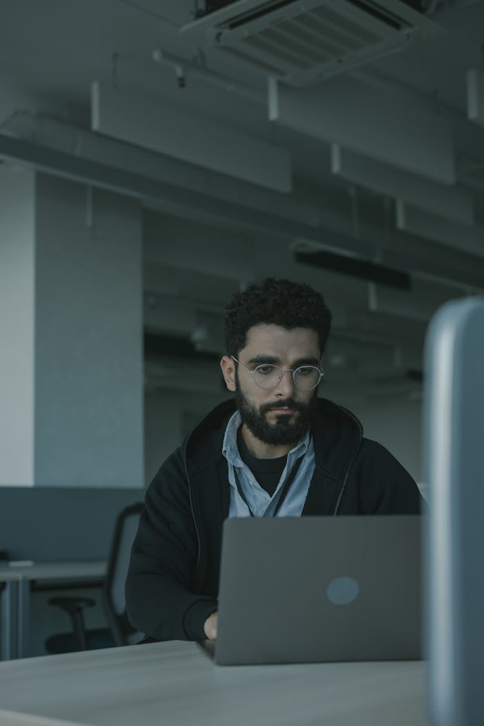 Man Using a Laptop